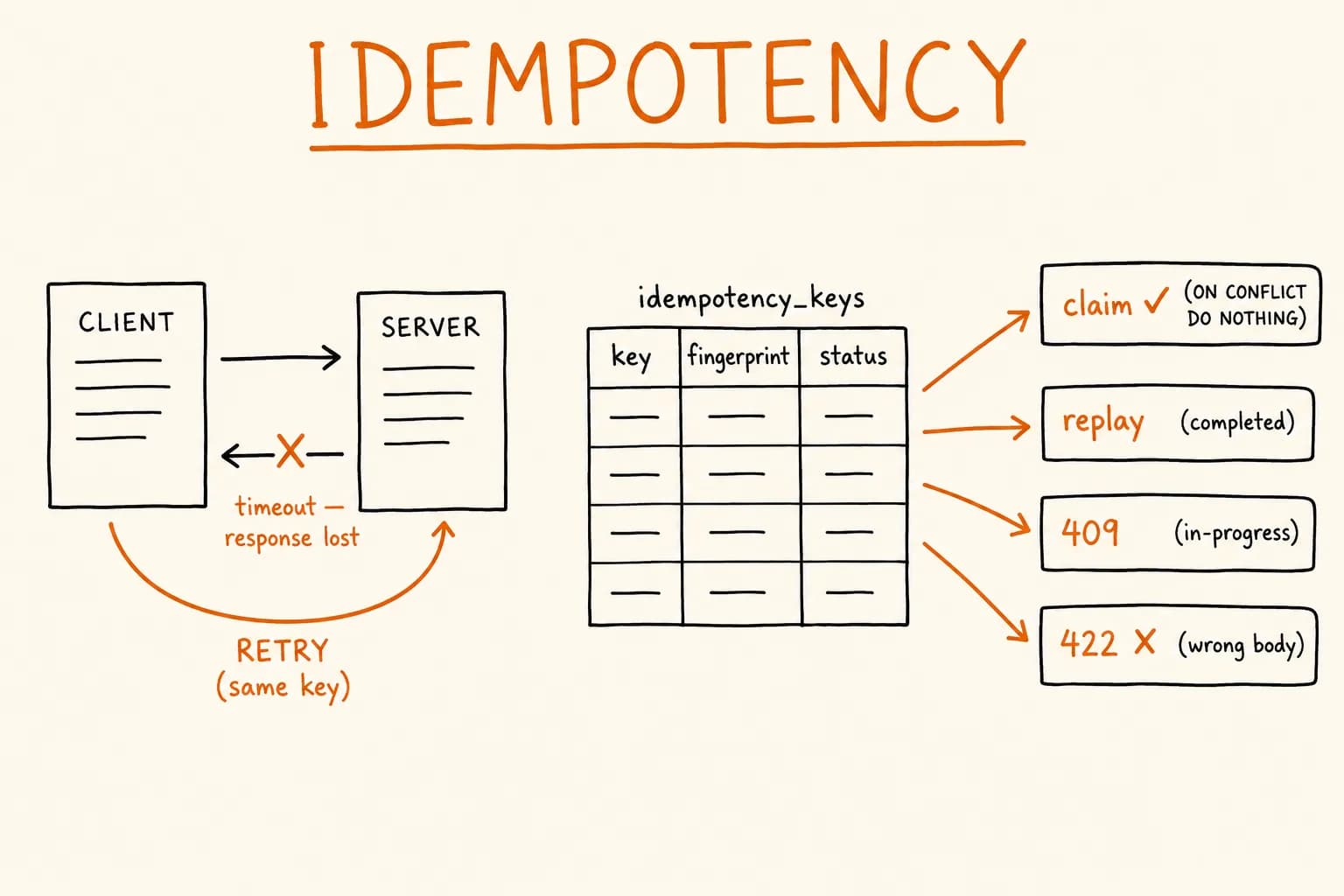 Idempotency Keys: Building Retries That Don't Double-Charge