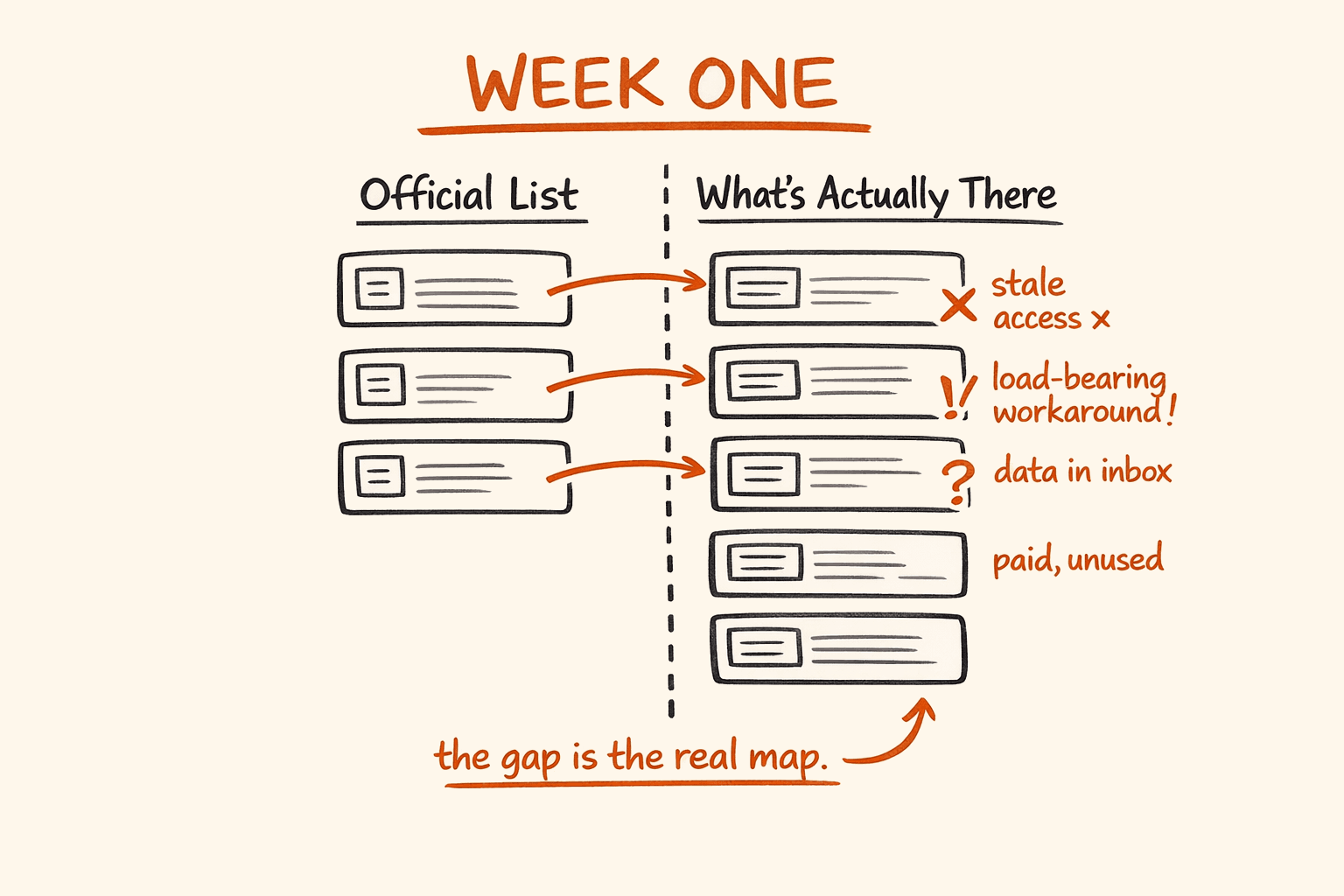 What I Look at in the First Week