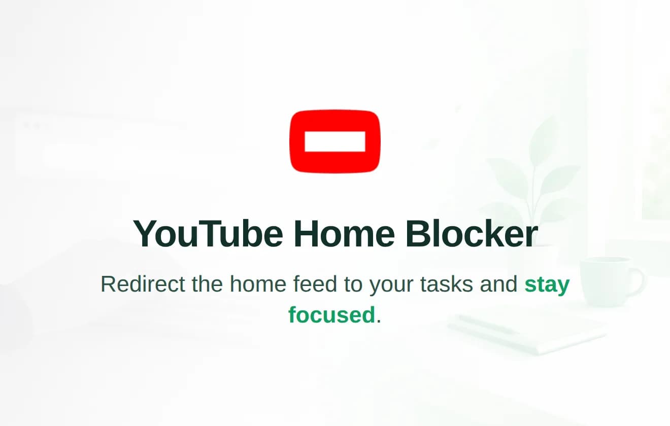 YouTube Home Blocker — Manifest V3 Chrome Extension