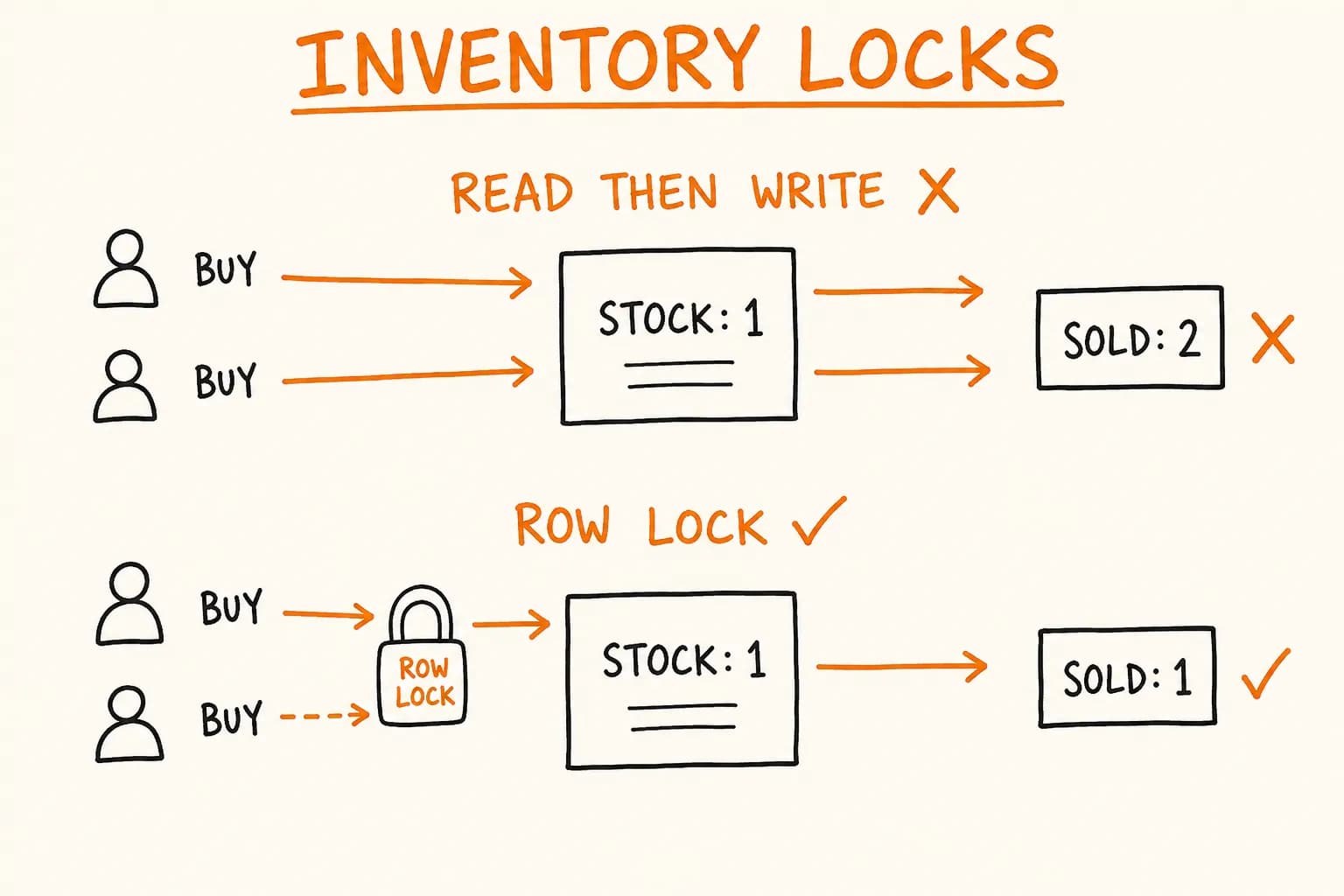 Preventing Overselling: Inventory Locks Under Concurrent Checkouts
